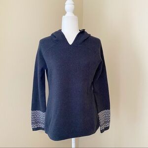 Aspen Rise Gray Print Hoodie Sweater - M